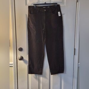 Old Navy NWT Black Straight Leg Pants high rise OG Loose size 16